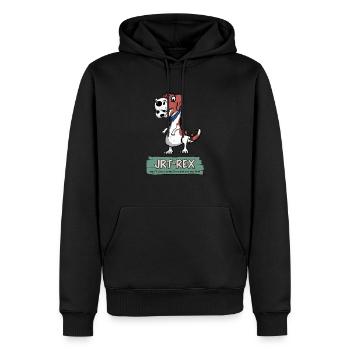 JRT-Rex (Jack Russell Terrier - Rex) - Men’s Premium Organic Hoodie - black - Front - Nico (187cm)