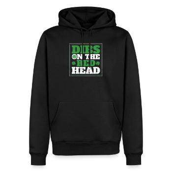 Irish Clover St. Patrick's Day Drink Dibs - Men’s Premium Organic Hoodie - black - Front - Nico (187cm)