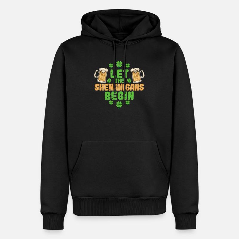 Sankt-Patricks-Schwindel - Männer Premium Bio Hoodie - Schwarz