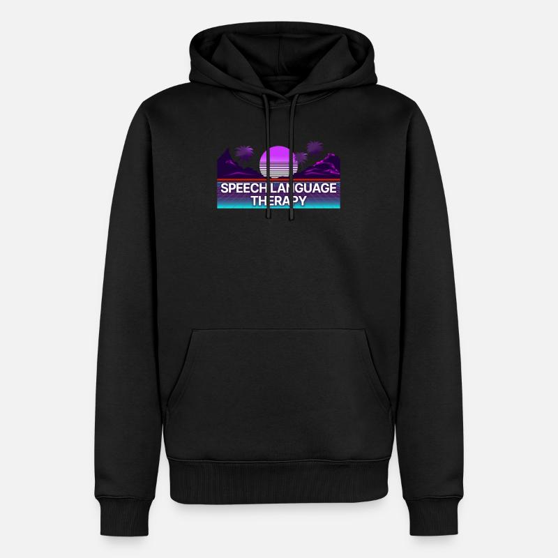 Assistant orthophoniste - Sweat à capuche Premium bio Homme - noir