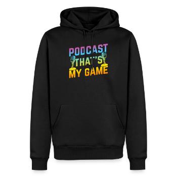 Podcast That's My Game I Podcast Host Podcaster Po - Männer Premium Bio Hoodie - Schwarz - Vorne - Nico (187cm)