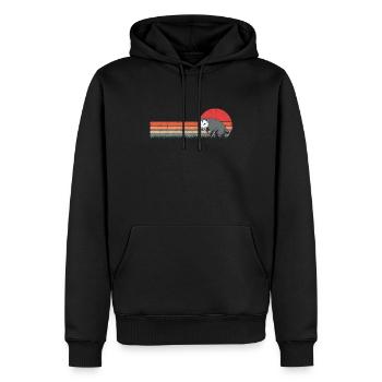 Opossum Retro Possum Vintage Marsupial Rat - Men’s Premium Organic Hoodie - black - Front - Nico (187cm)