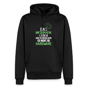 Das Informatik Leben wäre so einfach Programmierer - Männer Premium Bio Hoodie - Schwarz - Vorne - Nico (187cm)