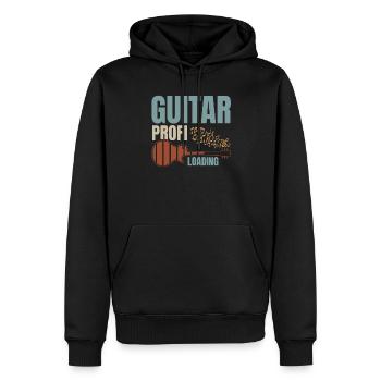 Guitar Profi Loading - Drôle de guitariste - Sweat à capuche Premium bio Homme - noir - Devant - Nico (187cm)