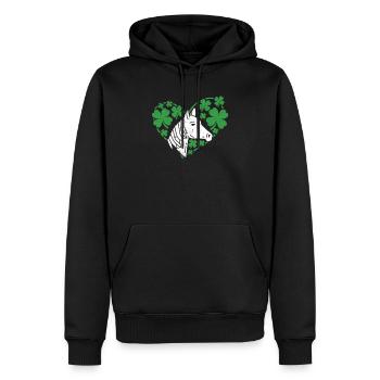 Clover Heart Horse Clover St. Patrick’s Day Irish - Sweat à capuche Premium bio Homme - noir - Devant - Nico (187cm)