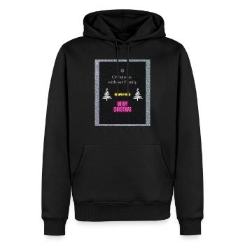 Christmas without Family - Merry Christmas - Männer Premium Bio Hoodie - Schwarz - Vorne - Nico (187cm)