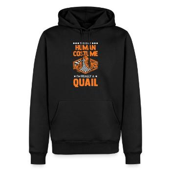 Wachtel Halloween Quail Costume Humain - Sweat à capuche Premium bio Homme - noir - Devant - Nico (187cm)