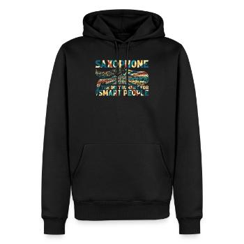Saxophoniste - Saxophone L’instrument pour Smart P - Sweat à capuche Premium bio Homme - noir - Devant - Nico (187cm)
