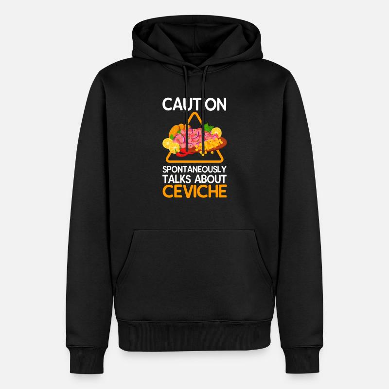 Ceviche - Sweat à capuche Premium bio Homme - noir