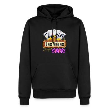 Cousin Las Vegas Trip 2023 (Garantie du prix le plus bas) - Sweat à capuche Premium bio Homme - noir - Devant - Nico (187cm)
