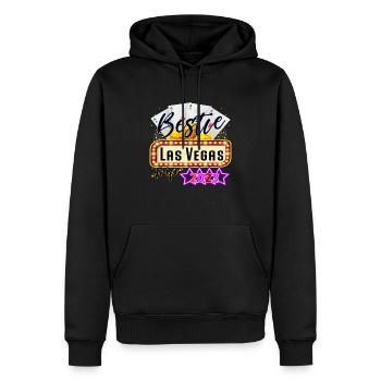 Bestie Las Vegas Reise 2023 - Männer Premium Bio Hoodie - Schwarz - Vorne - Nico (187cm)