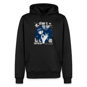Cheers - Happy New Year - Men’s Premium Organic Hoodie - black - Front - Nico (187cm)