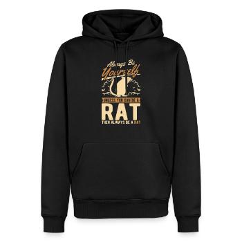 Rat Gift Domestic Rat Rat Owner - Men’s Premium Organic Hoodie - black - Front - Nico (187cm)