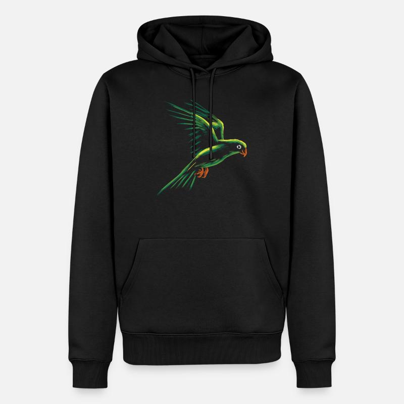 Vol de perroquet - Sweat à capuche Premium bio Homme - noir