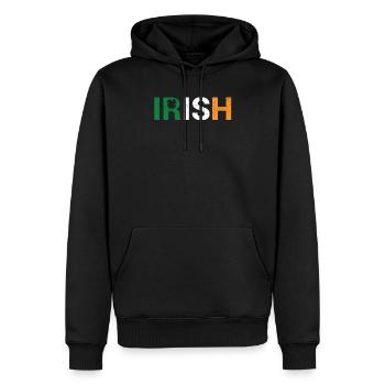 Irlande Proud Funny Clover Leprechaun Patriot - Sweat à capuche Premium bio Homme - noir - Devant - Nico (187cm)