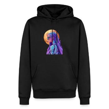 Chasseur spatial 3 - Sweat à capuche Premium bio Homme - noir - Devant - Nico (187cm)