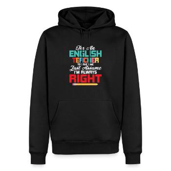 I'm An English Teacher School Language - Männer Premium Bio Hoodie - Schwarz - Vorne - Nico (187cm)
