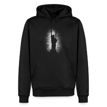 Statue de la Liberté - Sweat à capuche Premium bio Homme - noir - Devant - Nico (187cm)