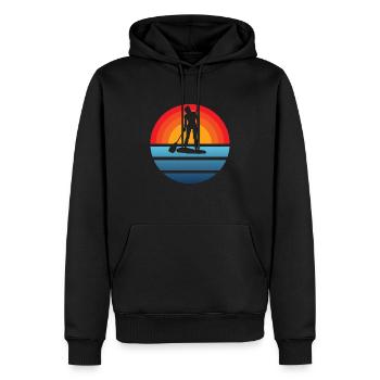Stand Up Paddle Stand Up Paddle Surf Stand-up Paddler - Sweat à capuche Premium bio Homme - noir - Devant - Nico (187cm)