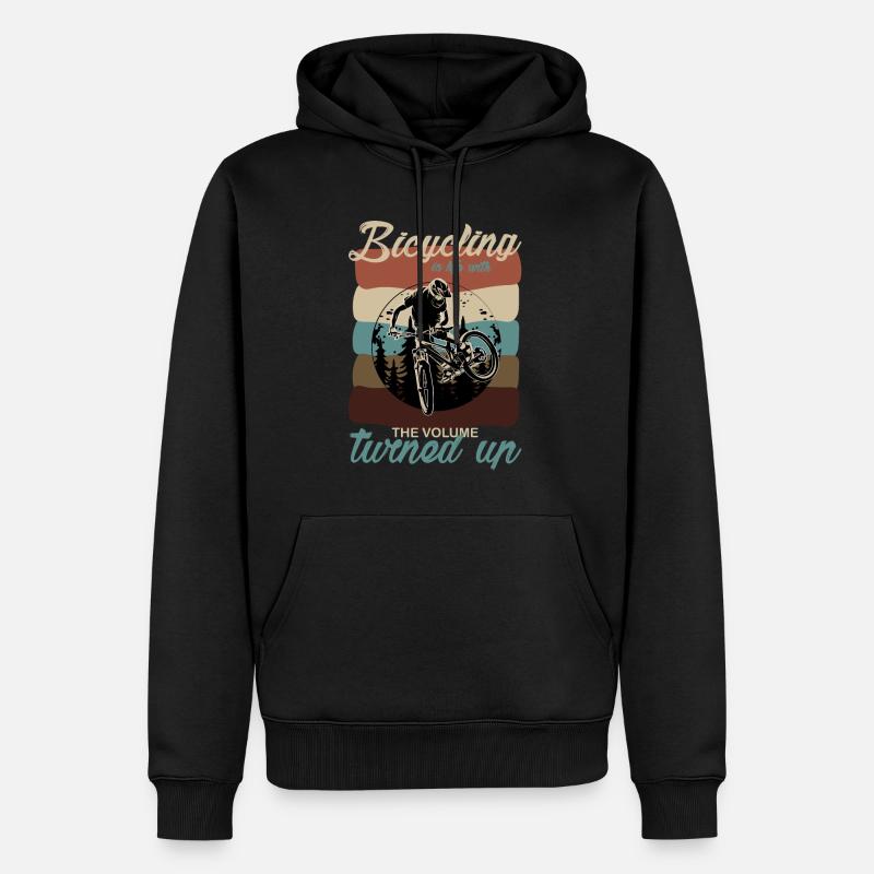 1 12 - Sweat à capuche Premium bio Homme - noir