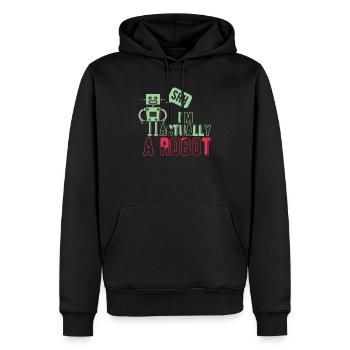 Robotique Ai Robot Drôle - Sweat à capuche Premium bio Homme - noir - Devant - Nico (187cm)