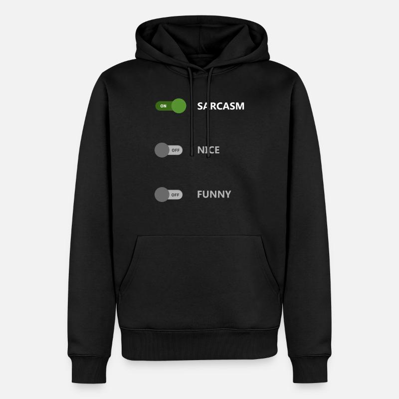 Sarcasme - Sweat à capuche Premium bio Homme - noir