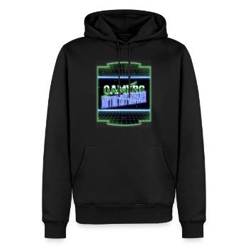humor gift even left my gaming dice dice - Männer Premium Bio Hoodie - Schwarz - Vorne - Nico (187cm)