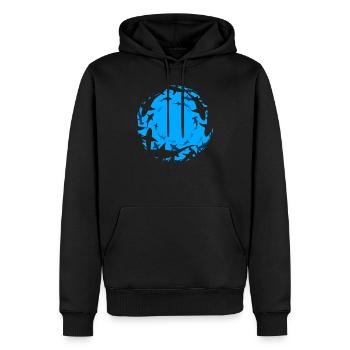 Ocean of sharks - Men’s Premium Organic Hoodie - black - Front - Nico (187cm)