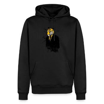 Eleganter Tiger im Kostüm - Männer Premium Bio Hoodie - Schwarz - Vorne - Nico (187cm)