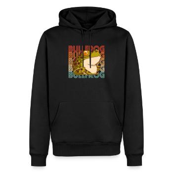 Bullfrog Frog Gift - Men’s Premium Organic Hoodie - black - Front - Nico (187cm)