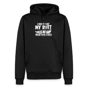 Catfish drôle je n’ai pas pété mes fesses t’a soufflé un baiser - Sweat à capuche Premium bio Homme - noir - Devant - Nico (187cm)