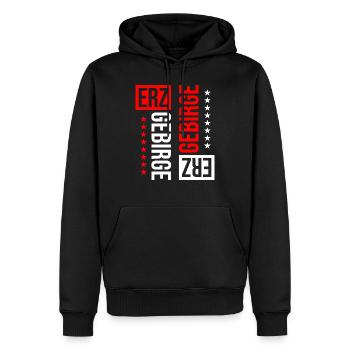 Erzgebirge Heimat Sachsen - Männer Premium Bio Hoodie - Schwarz - Vorne - Nico (187cm)
