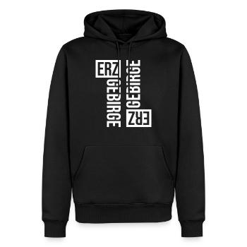 Erzgebirge Heimat liebe - Männer Premium Bio Hoodie - Schwarz - Vorne - Nico (187cm)
