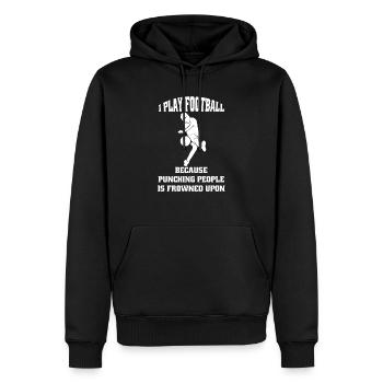Fußballtrainer Fußballer Fußballspieler Fußball - Männer Premium Bio Hoodie - Schwarz - Vorne - Nico (187cm)