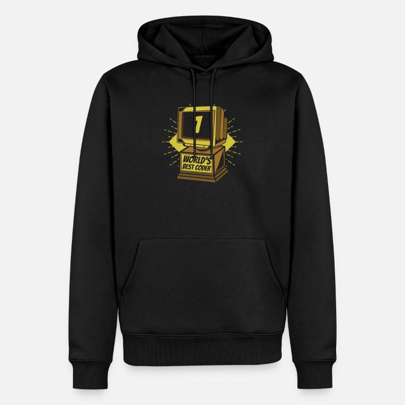 Développeur Coder Programmeur Worlds Meilleur Codeur - Sweat à capuche Premium bio Homme - noir