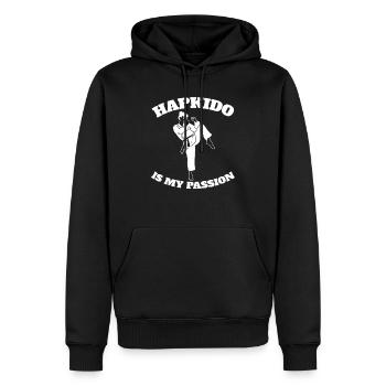 Hapkido Martial Arts Judo Martial Arts Aikido Karate - Men’s Premium Organic Hoodie - black - Front - Nico (187cm)