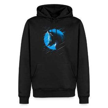 Blaufuchs - Männer Premium Bio Hoodie - Schwarz - Vorne - Nico (187cm)