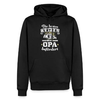 Die besten Väter werden zum Opa befördertTshirt - Männer Premium Bio Hoodie - Schwarz - Vorne - Nico (187cm)