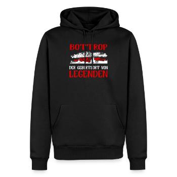 Bottrop Der Geburtsort Von Legenden - Männer Premium Bio Hoodie - Schwarz - Vorne - Nico (187cm)