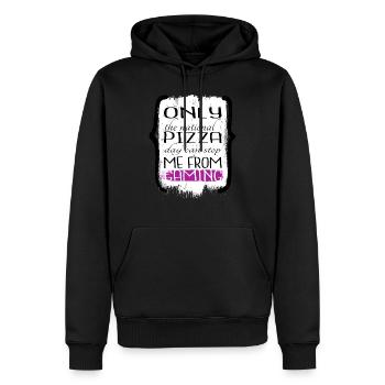 gift fun computer play baccalaureate and sleep - Men’s Premium Organic Hoodie - black - Front - Nico (187cm)
