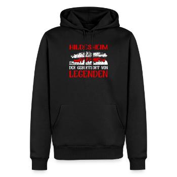 Hildesheim Der Geburtsort Von Legenden - Männer Premium Bio Hoodie - Schwarz - Vorne - Nico (187cm)