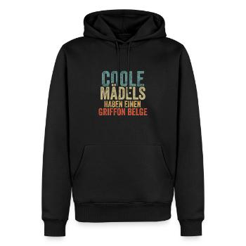 Griffon Belge - Männer Premium Bio Hoodie - Schwarz - Vorne - Nico (187cm)