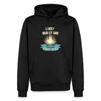 Stetnen lover - Männer Premium Bio Hoodie - Schwarz - Vorne - Nico (187cm)