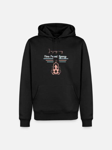 Time Travel - Sweat à capuche Premium bio Homme - noir
