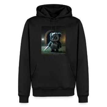 Little Panda Warrior - Men’s Premium Organic Hoodie - black - Front - Nico (187cm)