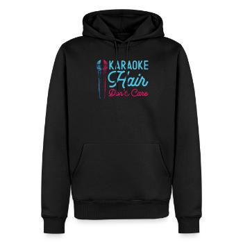 Karaoke Singer 80s Retro Karaoke - Männer Premium Bio Hoodie - Schwarz - Vorne - Nico (187cm)