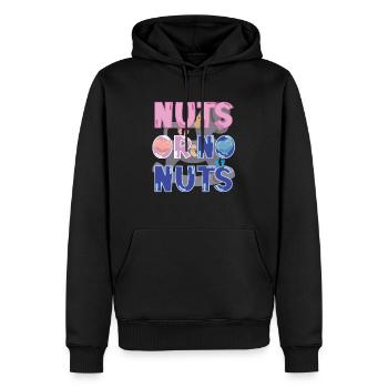 Nüsse oder keine Nüsse Lustiges Geschlecht Enthüllen Babyparty - Männer Premium Bio Hoodie - Schwarz - Vorne - Nico (187cm)