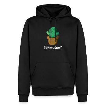 Kaktus zum Schmusen- Lustiger süßer Kaktus - Männer Premium Bio Hoodie - Schwarz - Vorne - Nico (187cm)