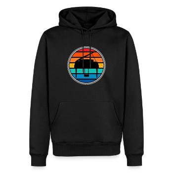 Klavier Flügel vintage funny Design - Männer Premium Bio Hoodie - Schwarz - Vorne - Nico (187cm)