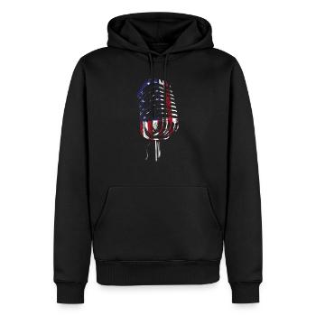 Karaoke Singer Microphone Vocalist - Männer Premium Bio Hoodie - Schwarz - Vorne - Nico (187cm)